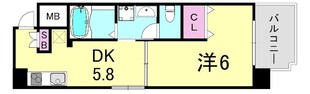 谷町六丁目駅 徒歩3分 9階の物件間取画像